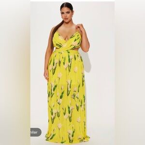 Fashion Nova Florentine Floral Maxi Dress